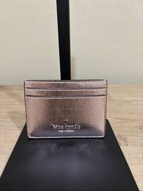 kate spade Metallic Champagne Card Slot Wallet